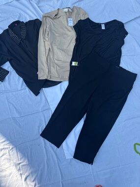 Vince Camuto Black Dress Shirt bundle with Chicos pants